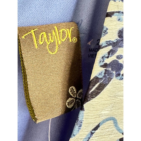 NWT Taylor Printed Flutter Sleeve Bodice Cut Out A-Line Dress Sz 2 - Picture 8 of 12